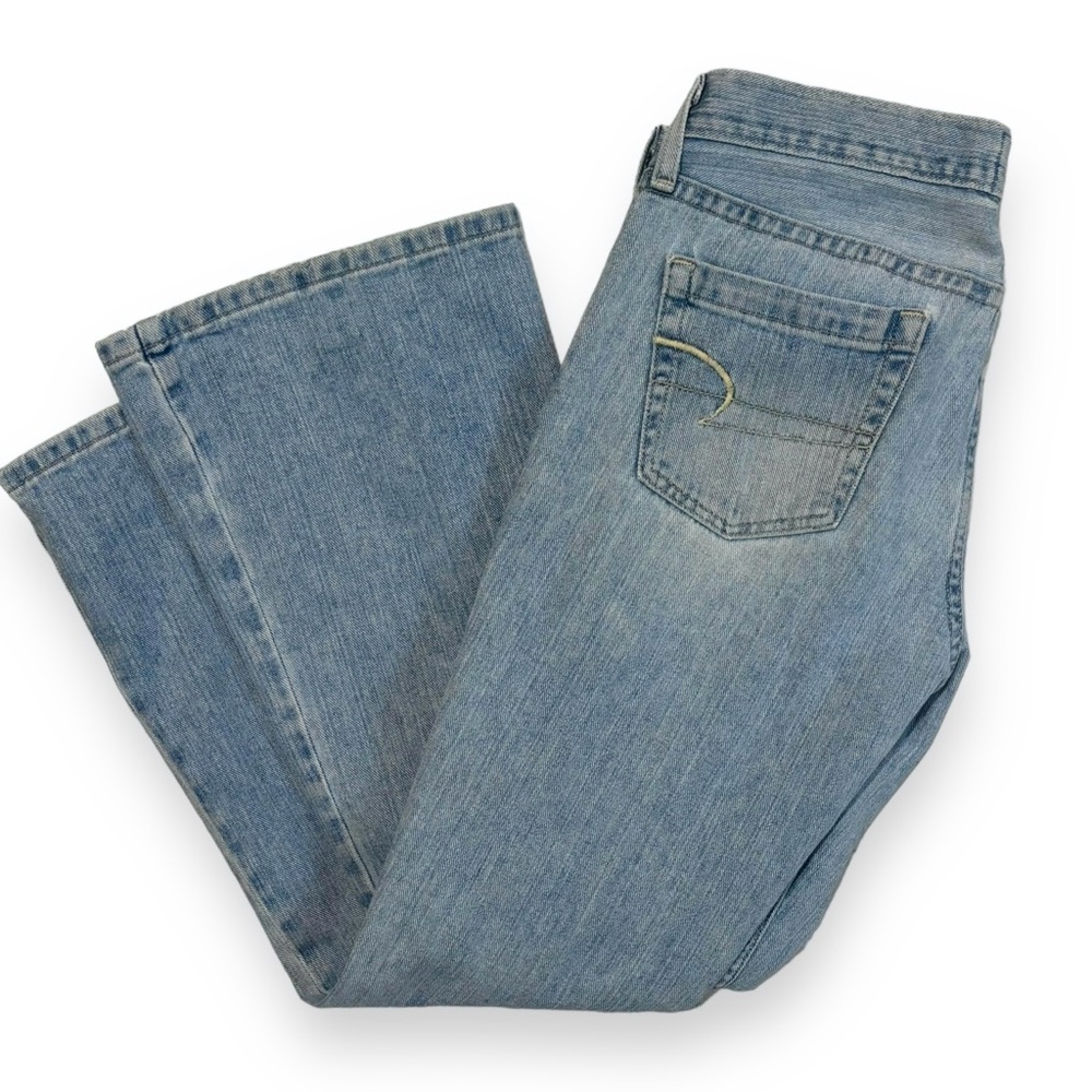 AMERICAN EAGLE 90s Hipster Flare Light Wash Jeans - Picture 7 of 7